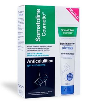 Somatoline Anticelulitico Gel Crioactivo 250ml + Piernas 100ml
