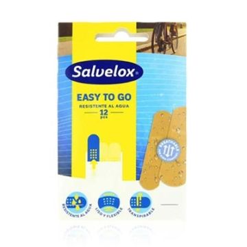 Salvelox Aposito Adhesivo Easy To Go Resistente al Agua 12 Uds