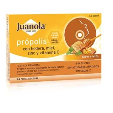 Juanola Propolis pastillas blandas sabor miel 24 uds