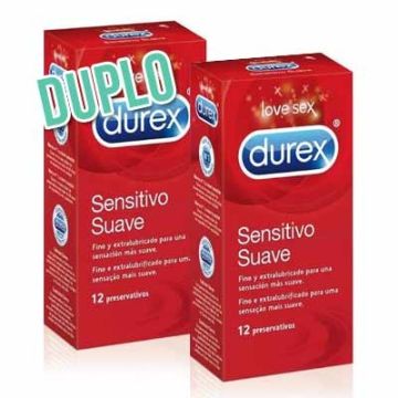 Durex Preservativo Sensitivo Suave Duplo 2x12 Uds