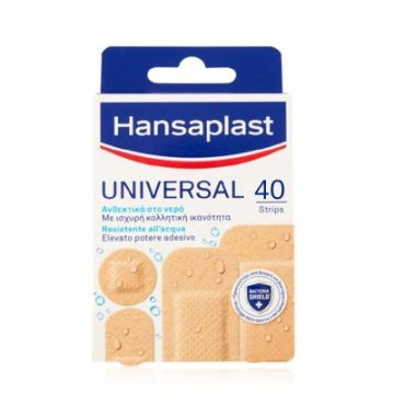 Hansaplast Universal Aposito Resistente al Agua 4 Tamaños 40 Uds