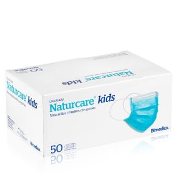 Naturcare Kids Mascarilla Quirurgica Infantil 3 Capas Azul 50 Uds