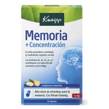 Kneipp Memoria + Concentracion 30 Capsulas