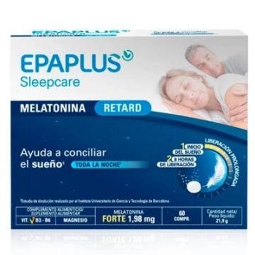 Epaplus Sleepcare Melatonina Retard Larga Duracion 60 Comprimidos