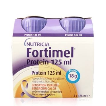Nutricia Fortimel Protein Sabor Tropical Jengibre Botella 4x125ml