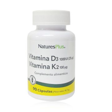 Natures Plus Vitamina D3 y K2 90 Capsulas