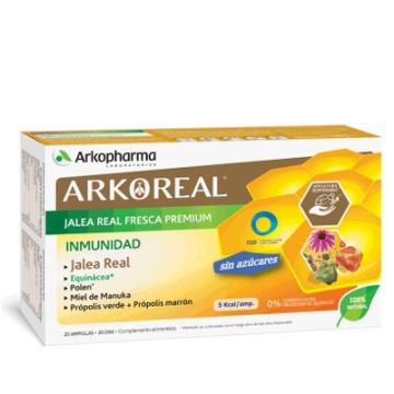 Arkoreal Jalea Real Fresca Premium Inmunidad 20 Ampollas