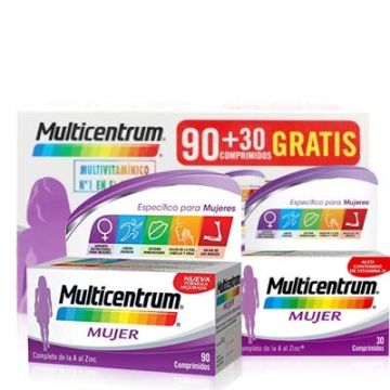 Multicentrum Mujer Pack 90 Comp + 30 Comp Regalo