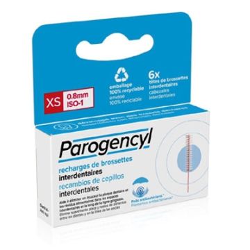 Parogencyl Recambios Cepillo Interdental Tamaño XS 0,8mm 6 Uds
