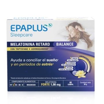Epaplus Sleepcare Melatonina Retard Balance 60 Comprimidos