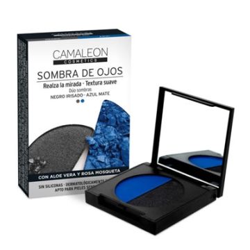 Camaleon Sombra de Ojos Duo Negro-Azul 2x2,3g