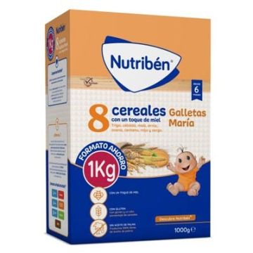 Nutriben 8 Cereales con un Toque de Miel Galletas Maria 6m+ 1kg