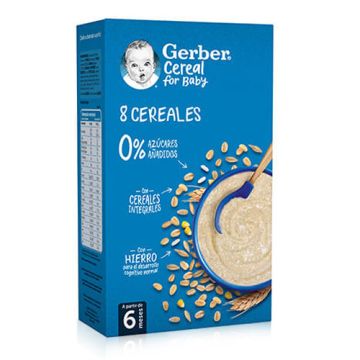 Gerber Papilla 8 Cereales 6m+ 475gr