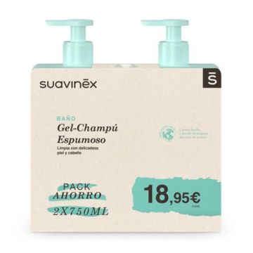 Suavinex Gel-Champu Espumoso Duplo 2x750ml