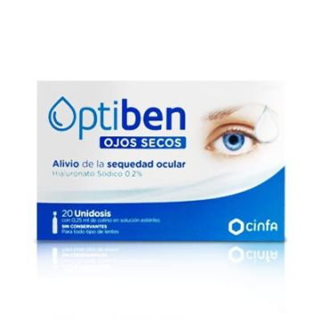 Optiben Gotas Sequedad Ocular 0.25 ml 20 Amp