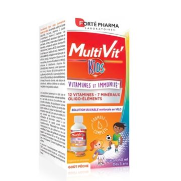 Forte Pharma Multivit Kids Jarabe Sabor Melocoton 150ml