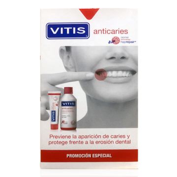 Dentaid Vitis Anticaries Colutorio 500ml + Pasta Dentifrica 100ml