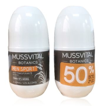 Mussvital Botanics Men Sport Desodorante Roll On Duplo 2x75ml