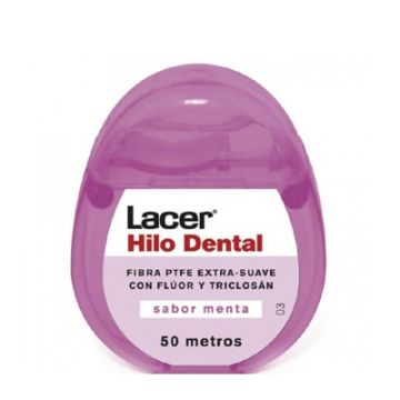 Lacer Hilo Dental Fluor Triclosan Menta 25 ml
