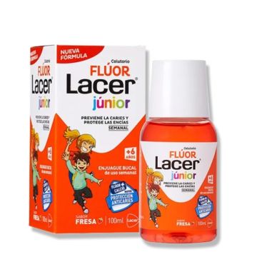 Lacer Junior Colutorio Fluor Sabor Fresa 100ml