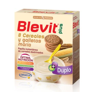 Blevit Plus 8 cereales con miel y galletas duplo 2x300gr
