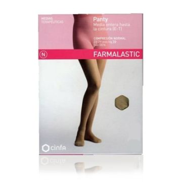 Farmalastic Panty comp normal 140 den beige t- med