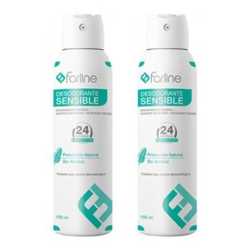Farline Desodorante Piel Sensible 24h Spray Duplo 2x150ml