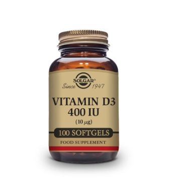 Solgar Vitamina D3 400 UI (10 mcg). 100 Capsulas Gelatina
