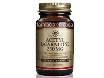 Solgar Acetil l-carnitina 250 mg. 30 cápsulas vegetales