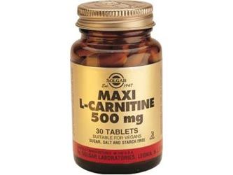 Solgar L-carnitina 500 mg 60 comprimidos