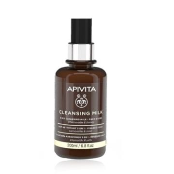 Apivita Cleansing 3 en 1 leche limpiadora cara-ojos 200ml