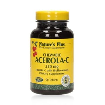Natures Plus Acerola-C 250mg Vitamina C 90Comp. Masticables