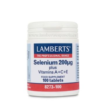 Lamberts Selenium 200ug Plus Vitaminas A+C+E 100 Comprimidos