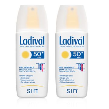 Ladival Piel Sensible Spray Oil Free Spf50+ Duplo 2x150ml