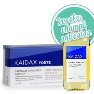 Kaidax Forte Anticaída Capilar 60 Capsulas + Champu Anticaida 400ml
