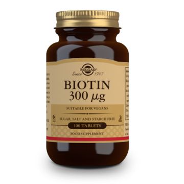 Solgar Biotina 300 mcg 100 Comprimidos