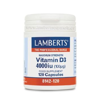 Lamberts Vitamina D3 4000 IU 120 Capsulas