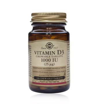 Solgar Vitamina D3 1000ui 100 Comp Masticables