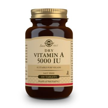 Solgar vitamina A Seca 5000 UI Palmitato 100  Comp