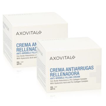Axovital Crema Dia Antiarrugas Rellenadora Spf15 Duplo 2x50ml