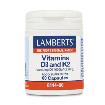 Lamberts Vitaminas D3 y K2 60 capsulas