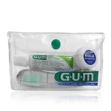 Gum Kit Viaje Cepillo + Pasta Dental 12ml + Seda Dental 3.6m