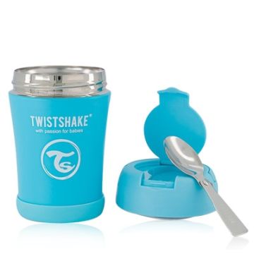 Twistshake Recipiente Termico de Acero con Cuchara Azul 350ml