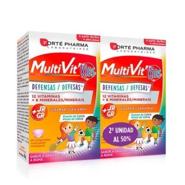 Forte Pharma Multivit Defensas Kids Duplo 2x30 Comprimidos