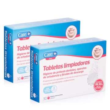 Care+ Oral Tabletas Limpiadoras Duplo 2x30 Uds