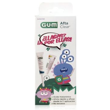 Gum Afta Clear Gel 10ml + Kids Gel Dentifrico Fresa 12ml