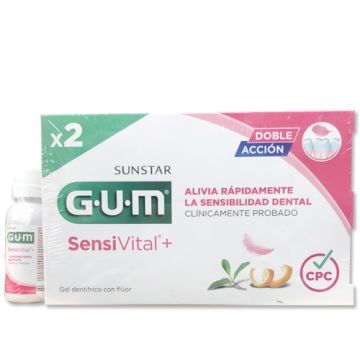 Gum Sensivital+ Sensibilidad Dental Pasta Duplo 2x75ml