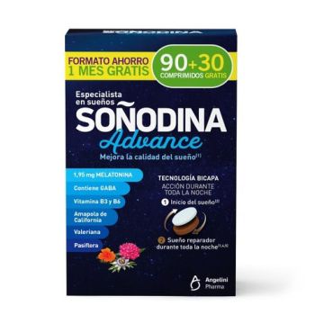 Angelini Soñodina Melatonina Bicapa Sueño 90+30 Comprimidos