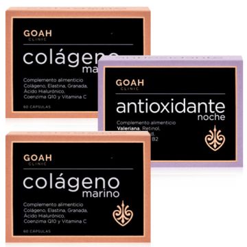 Goah Clinic Pack Piel radiante Colageno 120 Caps + Antiox 60 Caps 