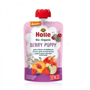 Holle Bio Organic Berry Puppy Pure de Manzana Melocoton 8M+ 100gr
